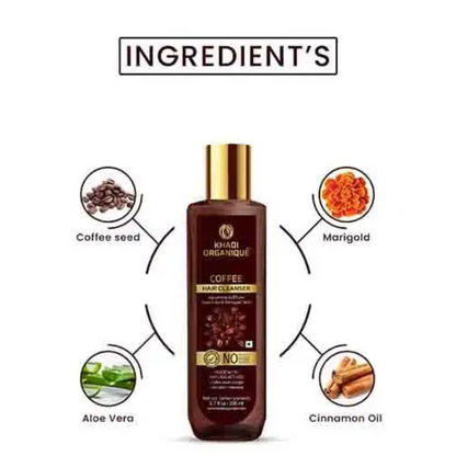 Khadi Organique Coffee Hair Cleanser (SLS & Paraben free) 200ml