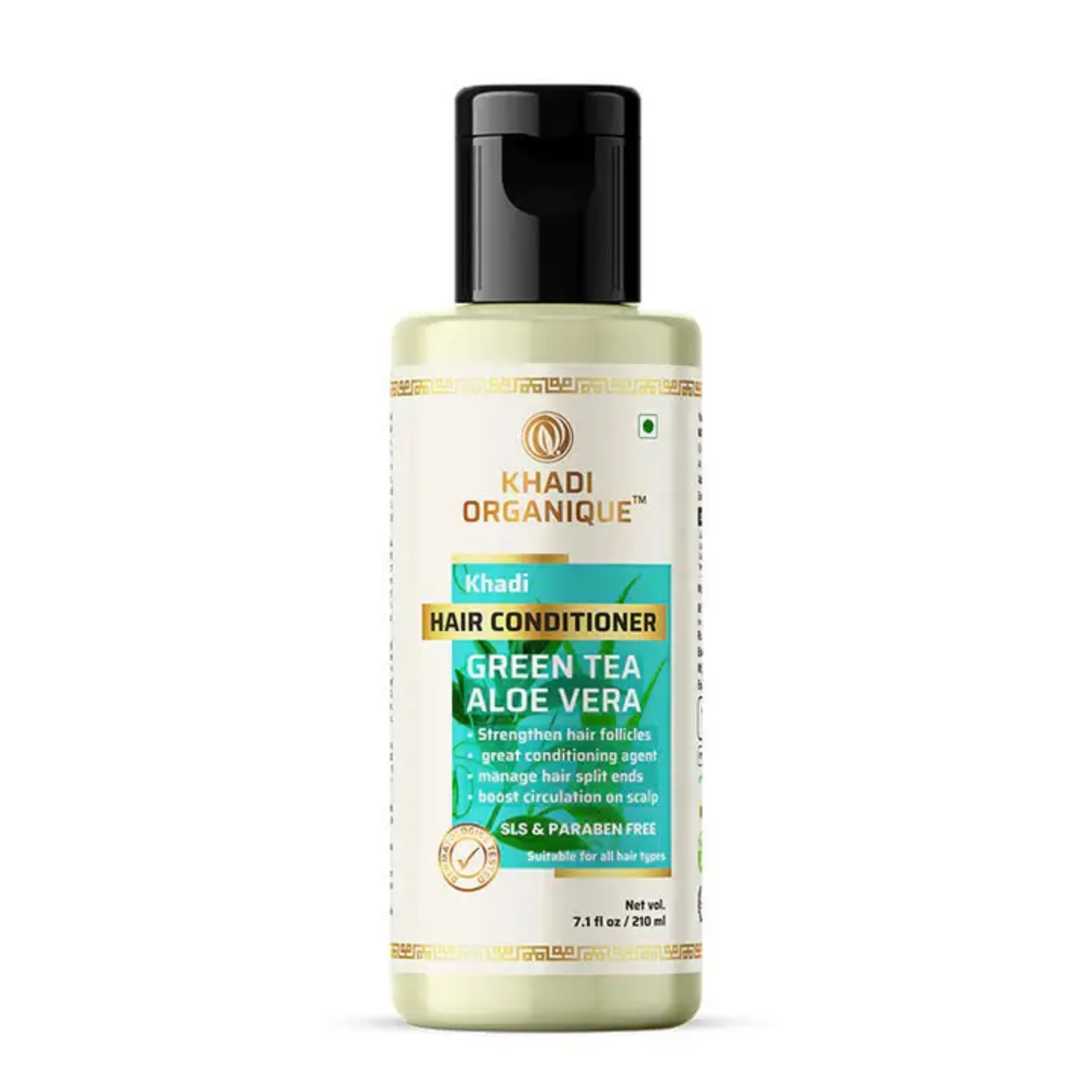 Khadi Organique Greentea Aloevera Hair Conditioner (SLS & Paraben free) 210ml