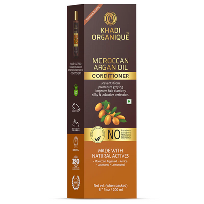 Khadi Organique Moroccan Argan Oil Hair Conditioner (SLS & Paraben free) 200ml