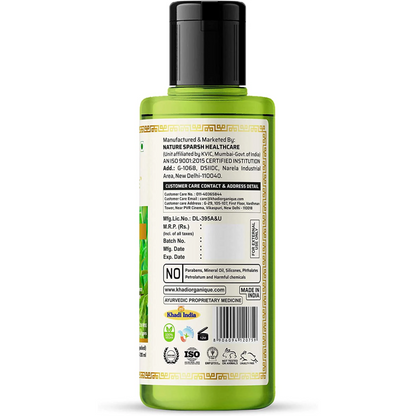 Khadi Organique Neem tea tree & basil Hair oil (Mineral Oil Free) 210ml