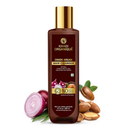 Khadi Organique Onion Argon Hair Cleanser  (SLS & Paraben free) 200ml