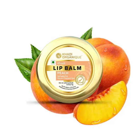 Khadi Organique Peach Lip Balm 5g.