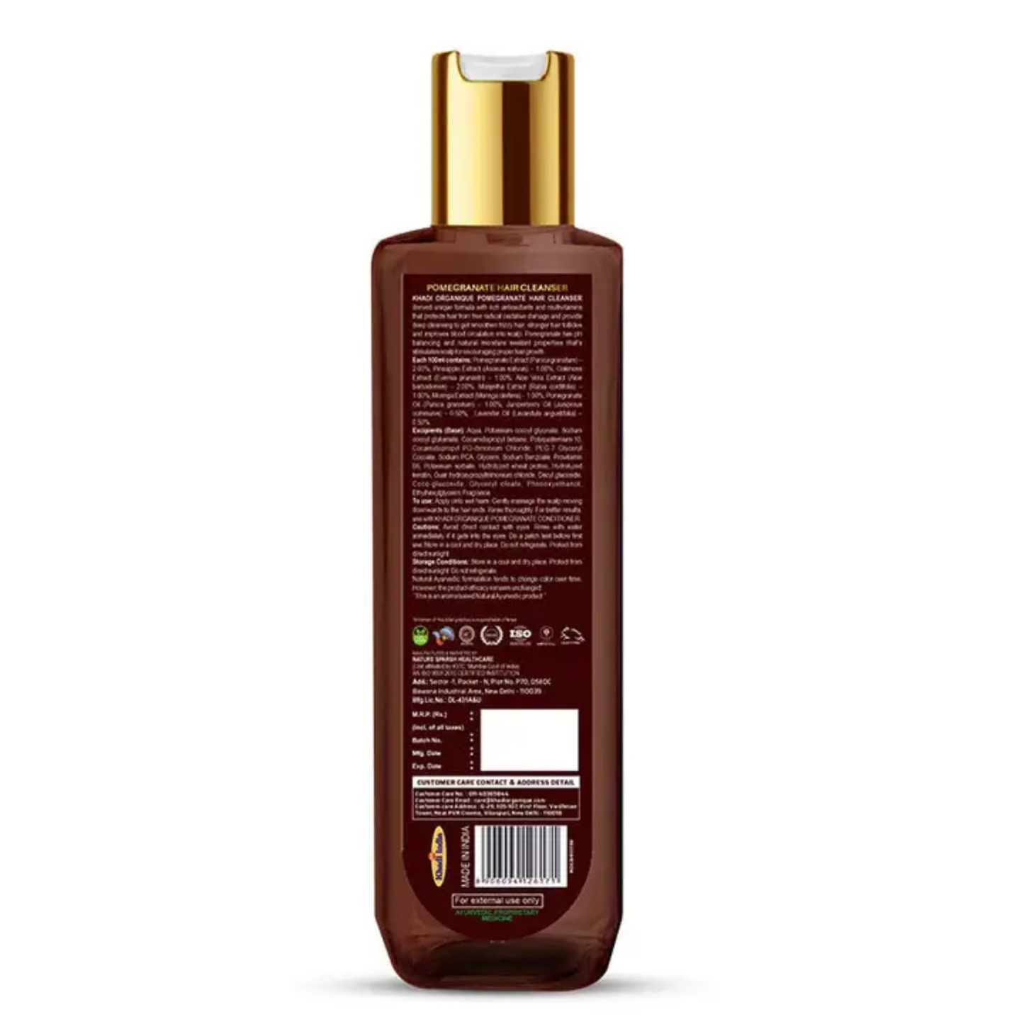 Khadi Organique Pomegranate Hair Cleanser (SLS & Paraben free) 200ml