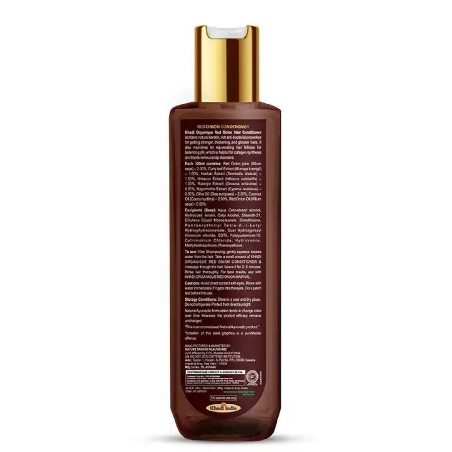 Khadi Organique Red onion hair conditioner (SLS & parabeen Free) 200ml