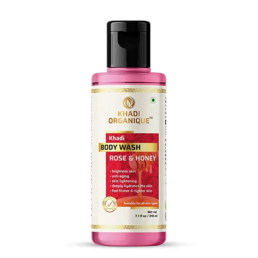 Khadi Organique Rose Honey Body Wash 210ml