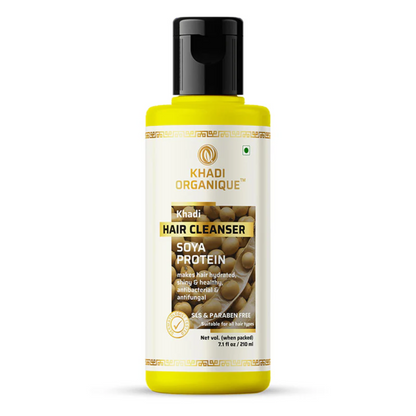 Khadi Organique Soya Protein Hair Cleanser  (SLS & Paraben free) 210ml