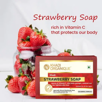 Khadi Organique Strawberry Soap 125g