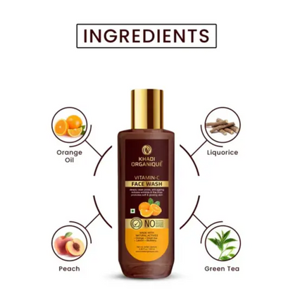 Khadi Organique Vitamin C Face Wash (SLS & paraben Free) 100ml