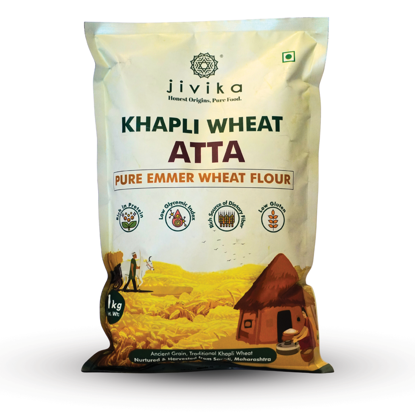 Jivika Khapli Atta (Emmer Wheat) 1kg