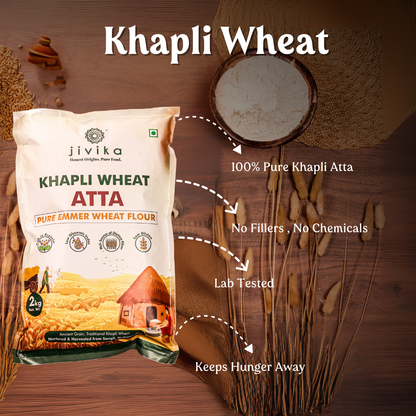 Jivika Khapli Atta (Emmer Wheat) 1kg