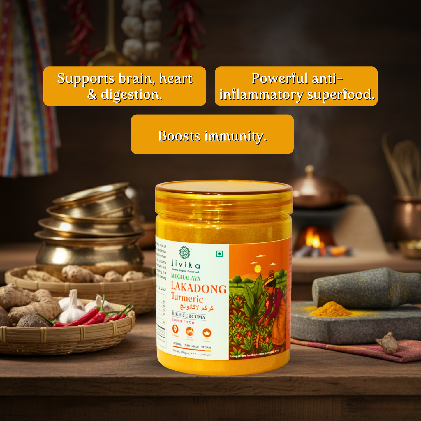 Jivika Lakadong Turmeric 200g