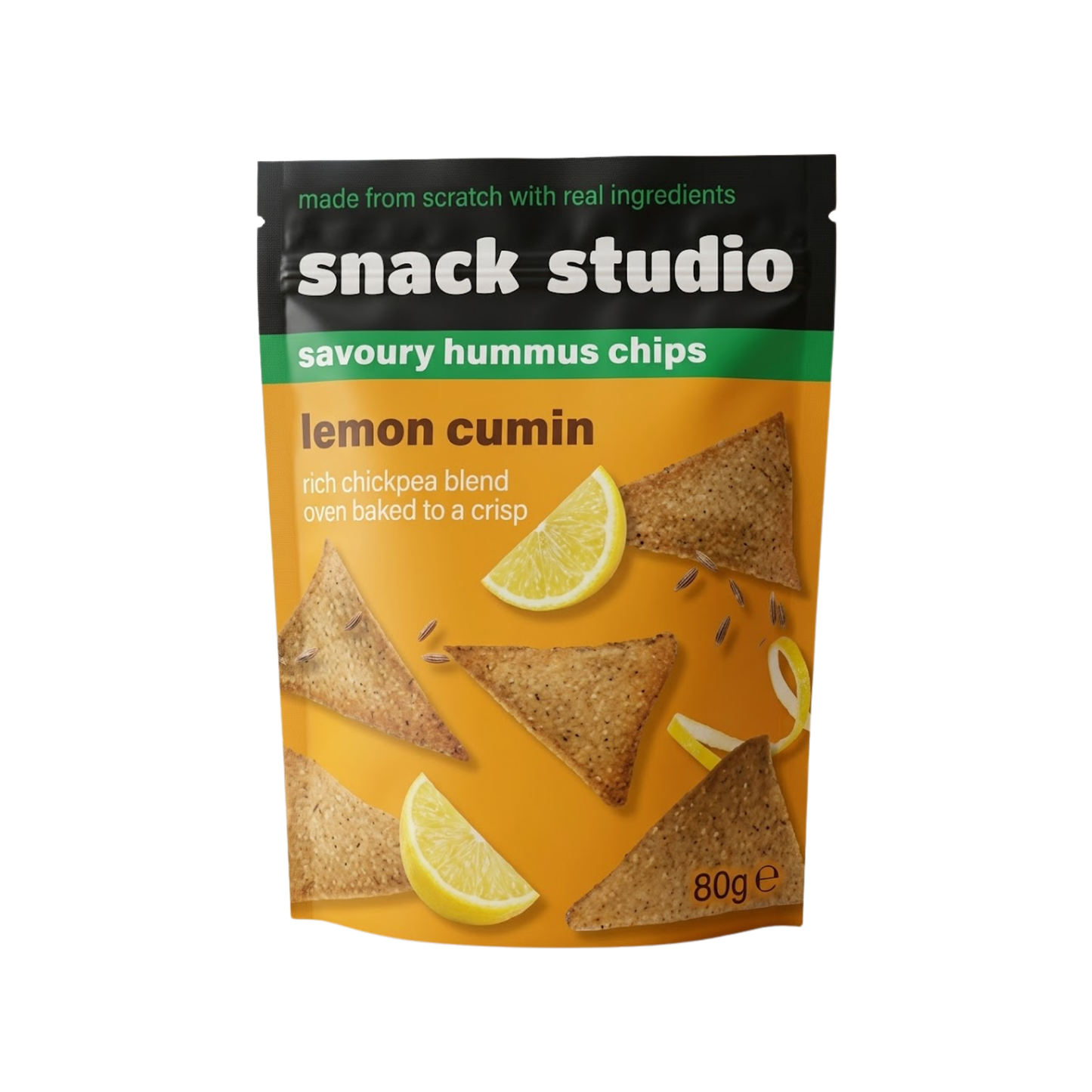 Snack Studio Hummus Chips Lemon Cumin 80g