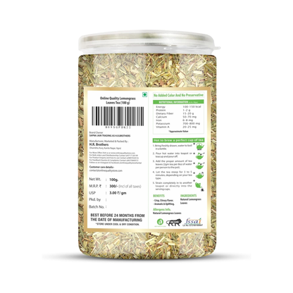 Online Quality Store Lemongrass Herbal Tea-100g
