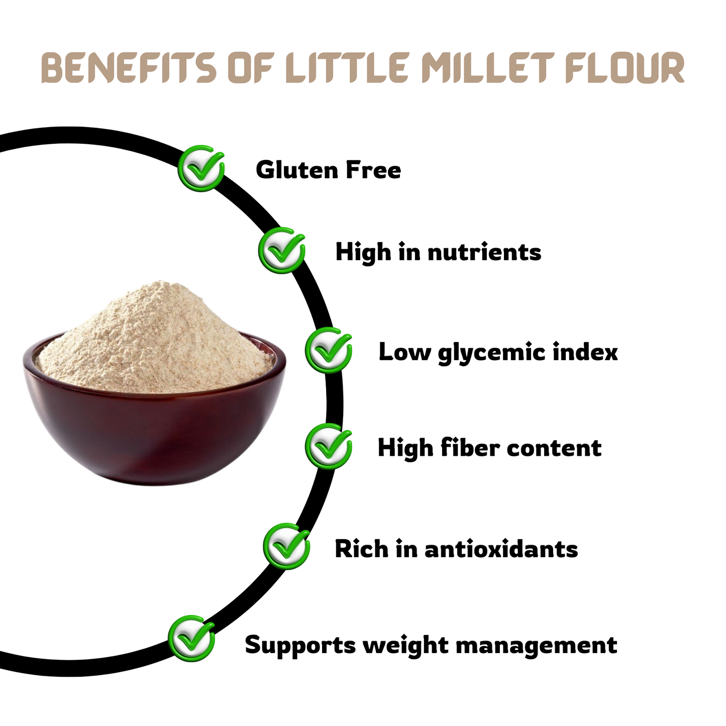 Organic Little Millet Flour 500gm