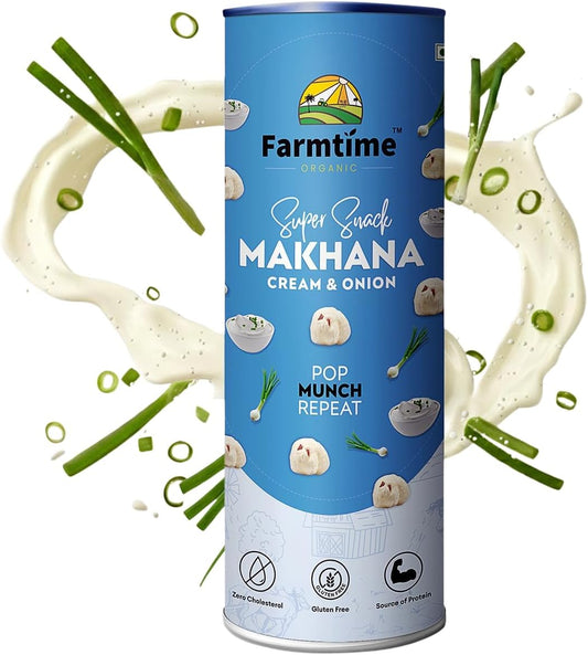 Farmtime Organic Super Snack Makhana Cream & Onion Flavor-80g