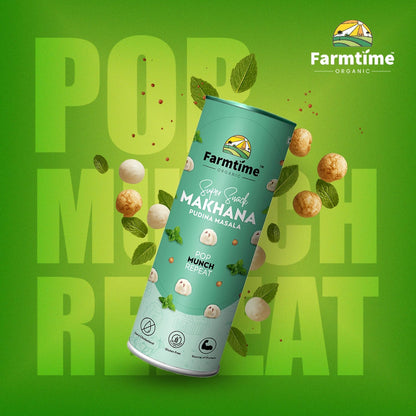 Farmtime Organic Makhana Pudina Masala Flavor-80g