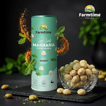 Farmtime Organic Makhana Pudina Masala Flavor-80g