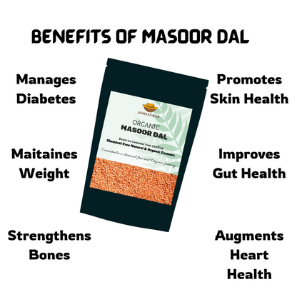 Organic Masoor Dal Split 500gm