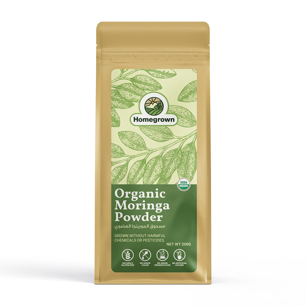 Homegrown Organic Moringa Powder 200g.