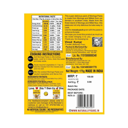 Naturally Yours Moringa Millet Pasta 175g