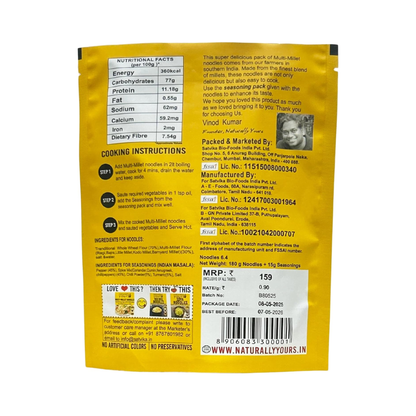 Naturally Yours Multi-Millet instant Noodles 175g