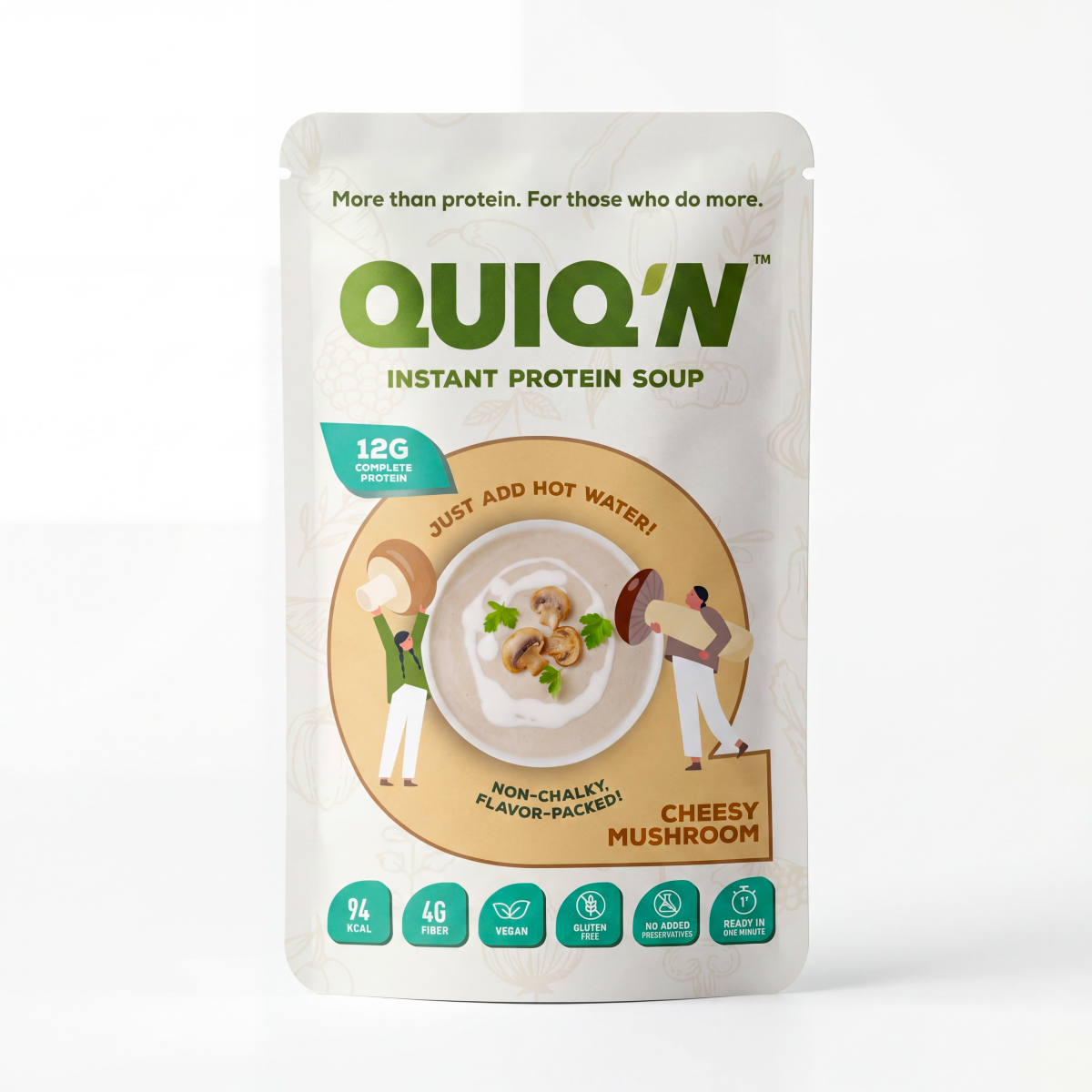 Quiq'N Instant Protein Soup Cheesy Mushroom 25g