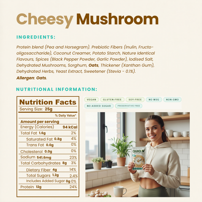 Quiq'N Instant Protein Soup Cheesy Mushroom 25g