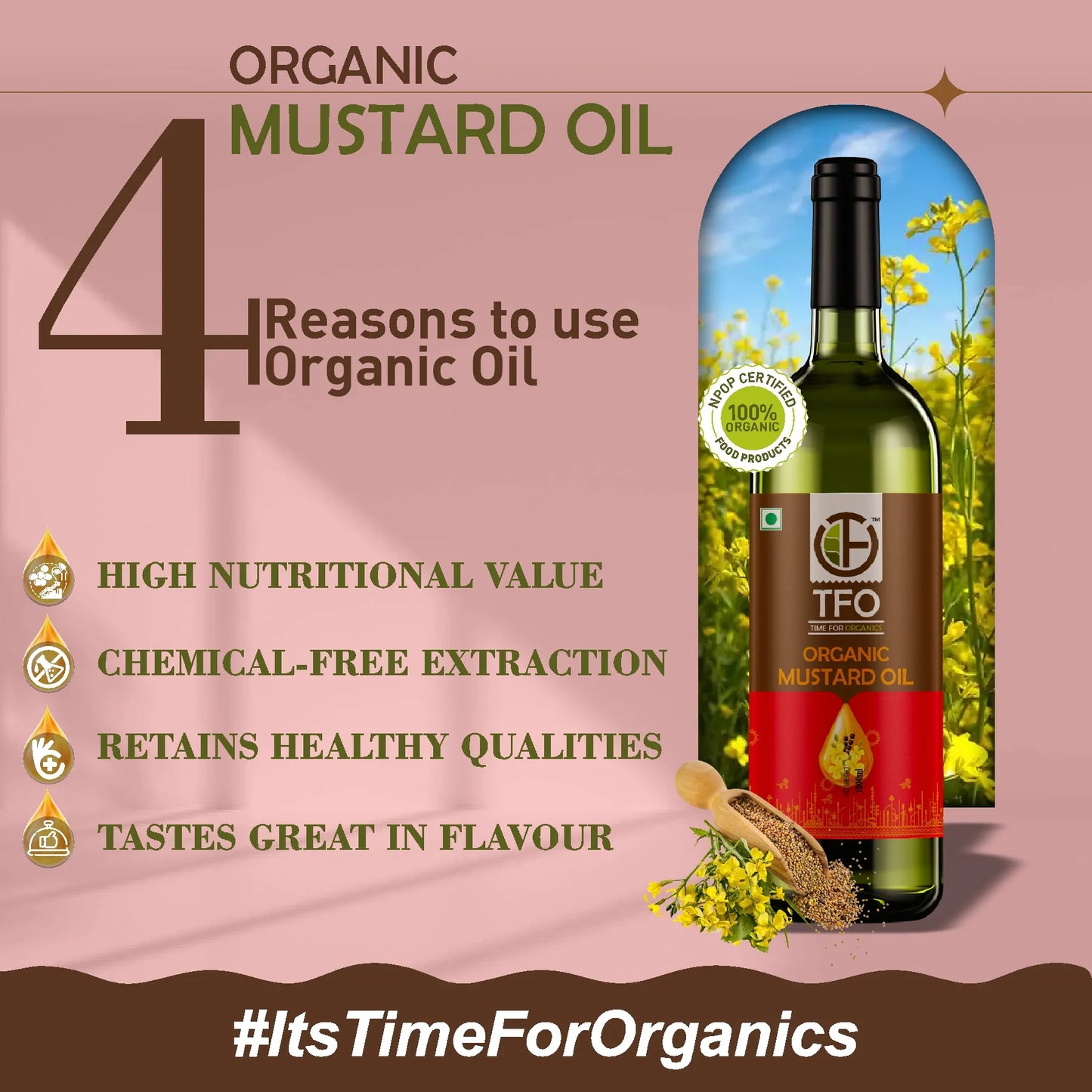 Organic Mustard Oil 1ltr