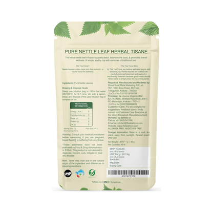 Nettle Leaves 40pcs biodegradable pyramid tea bags pouch