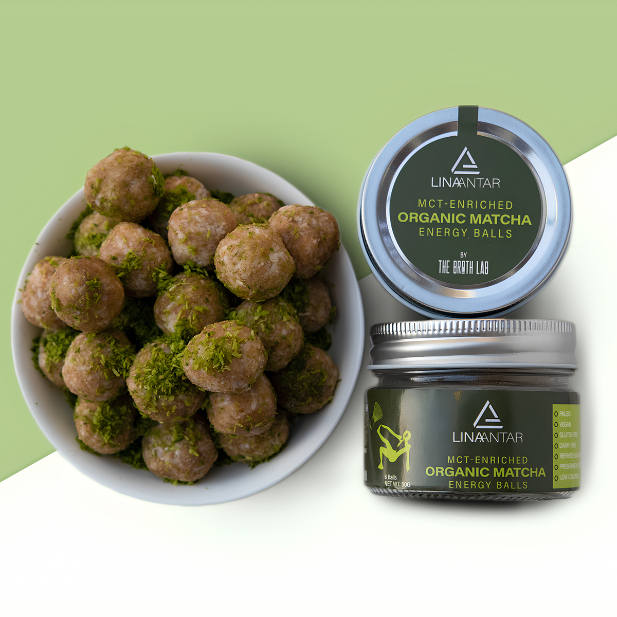 Organic MCT Matcha Energy Balls (Refined Sugar Free) 50g