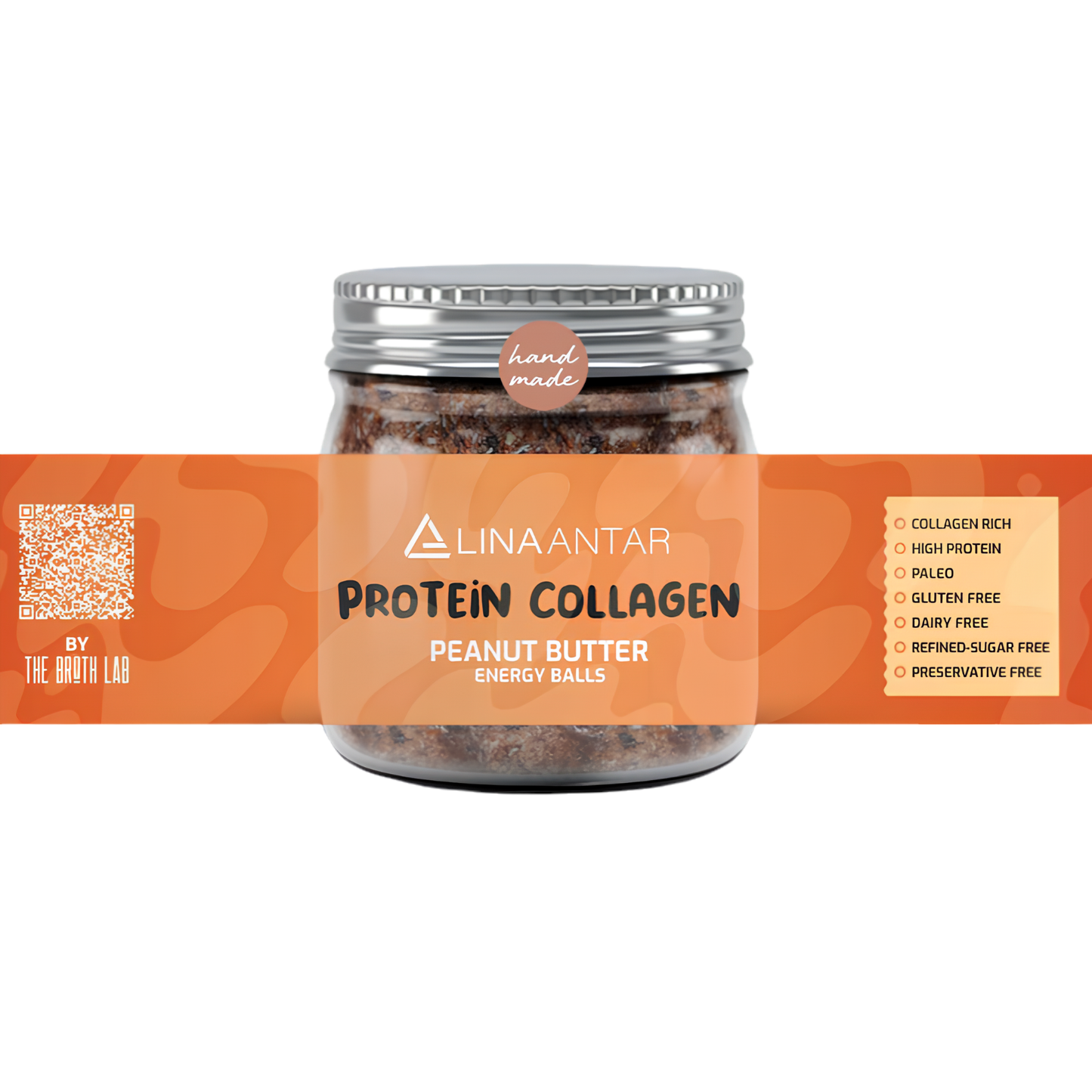 Organic Protein Collagen Peanut Butter Balls 60g