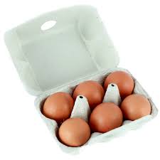 Organic chicken eggs-6pcs (Brown)