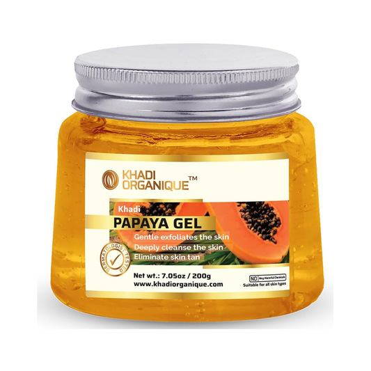 Khadi Organique Aloevera Papaya Gel for Face, Skin & Hair 200ml