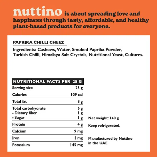 Nuttino Paprika Chili Cheese 140g