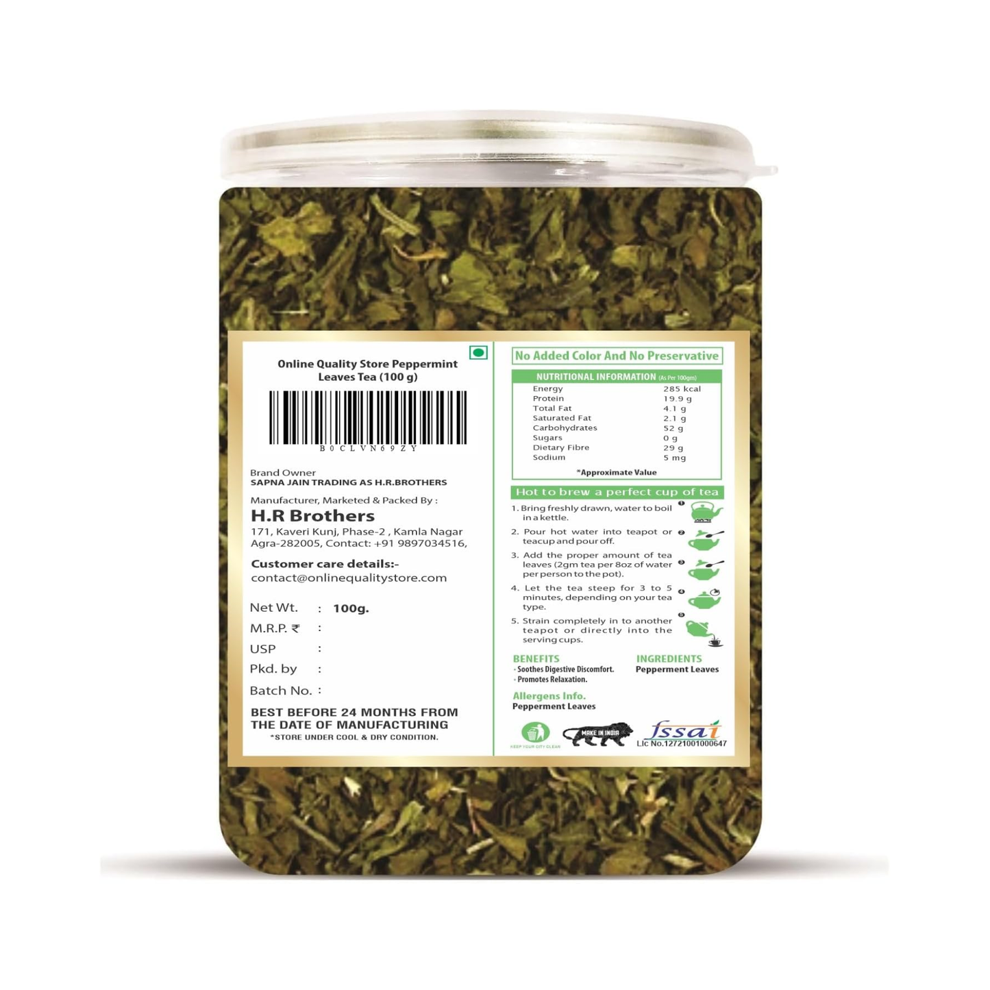 Online Quality Store Peppermint Tea–100g