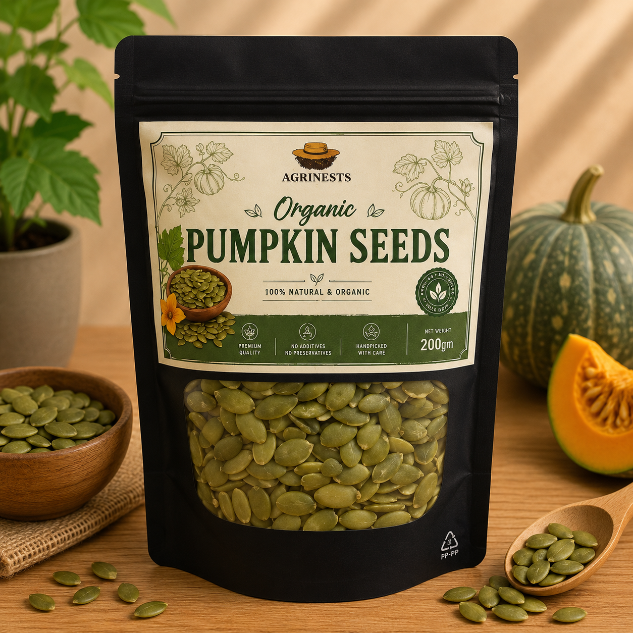 Organic Pumpkin Seeds 200gm