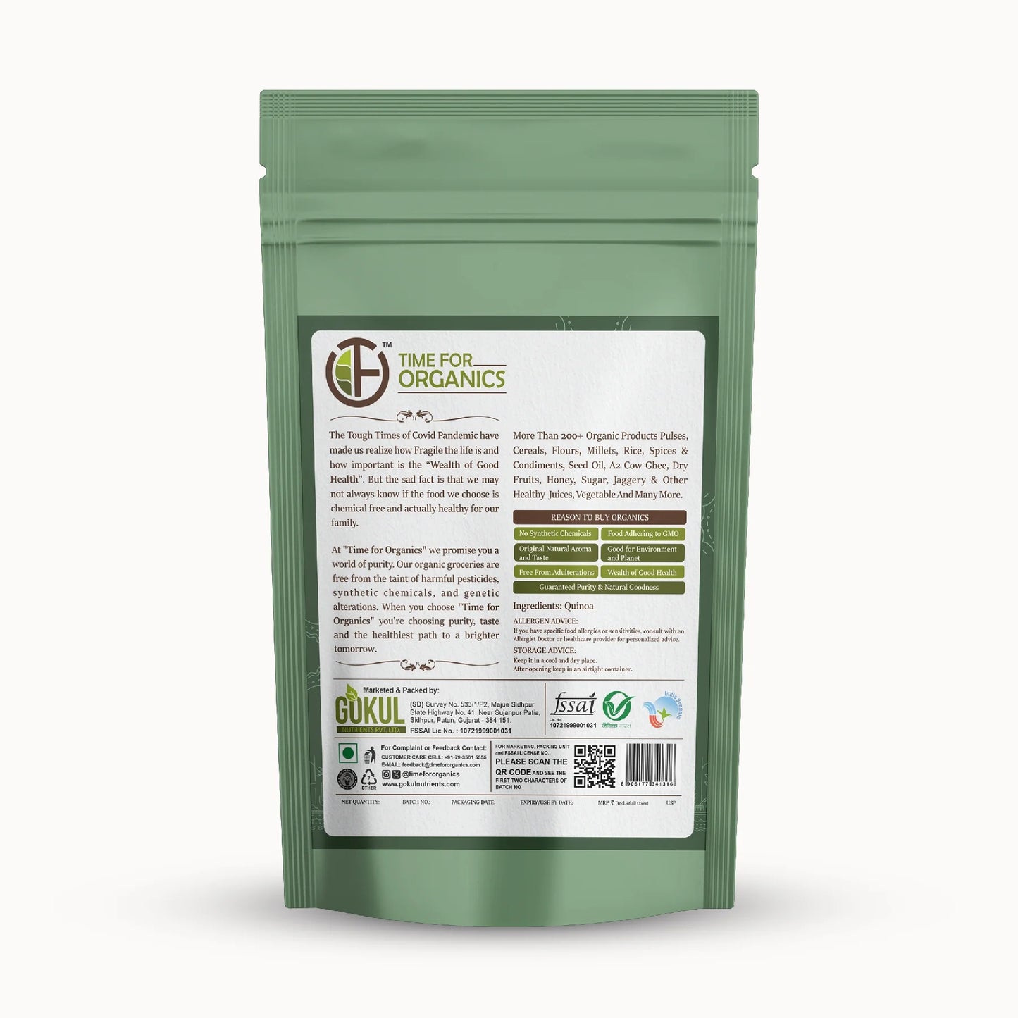 TFO Organic White Quinoa 500g