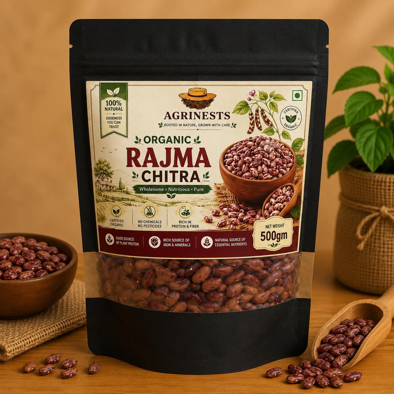 Organic Rajma Chitra 500gm