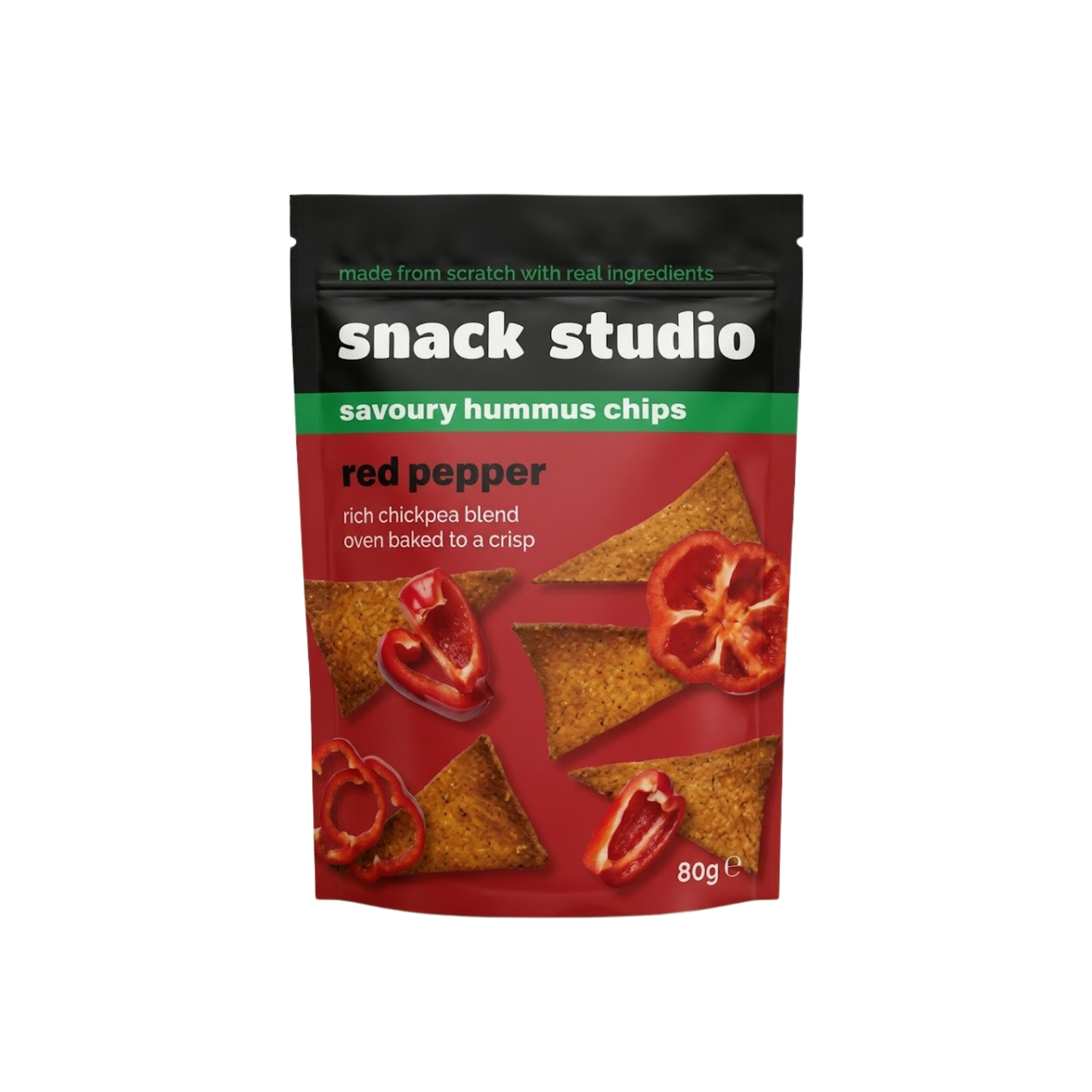 Snack Studio Hummus Chips Red Pepper 80g