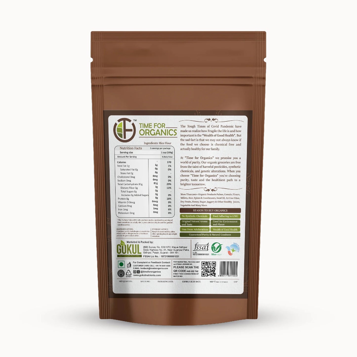 TFO Organic Rice Flour 500g