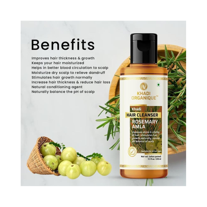Khadi Organique Rosemarry Amla Hair Cleanser 210ml