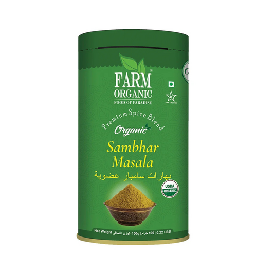 Farm Organic Gluten Free Sambhar Masala - 100g