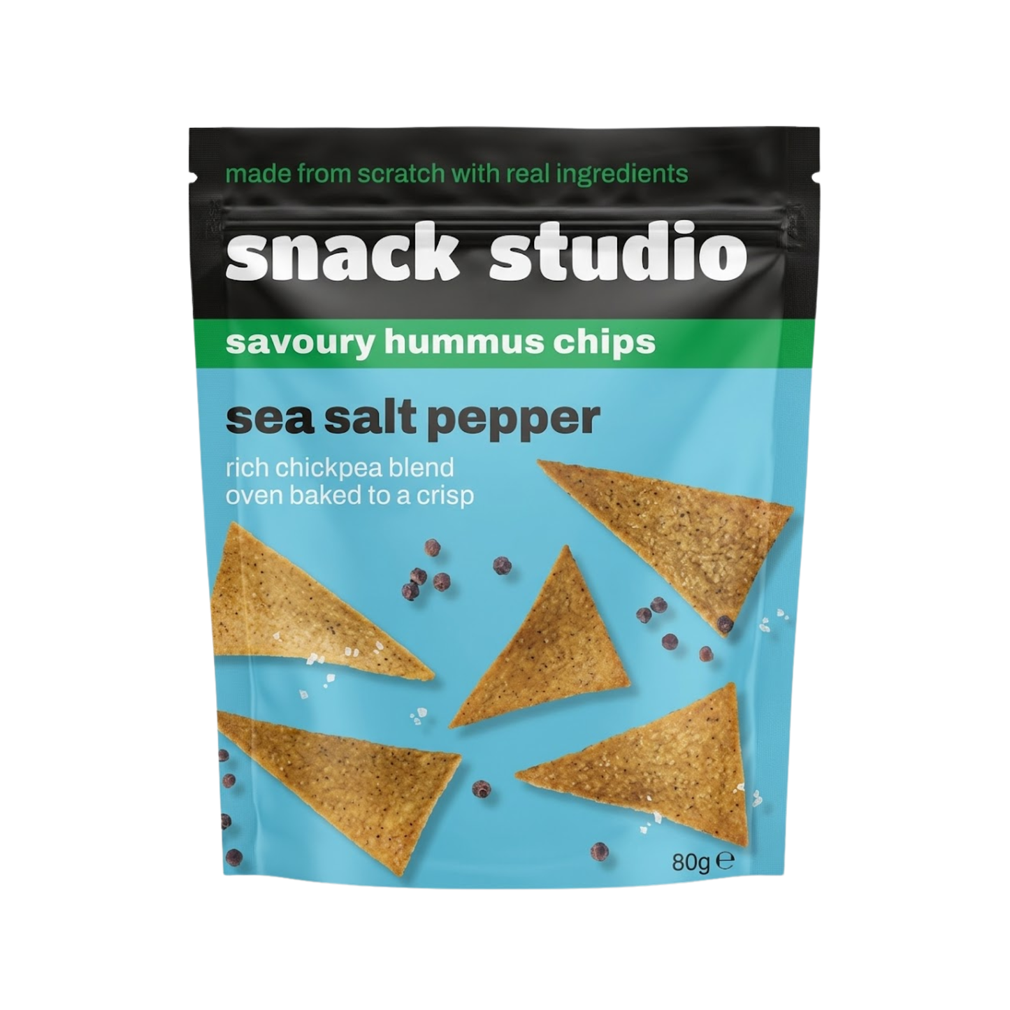 Snack Studio Hummus Chips Salt and Pepper 80g