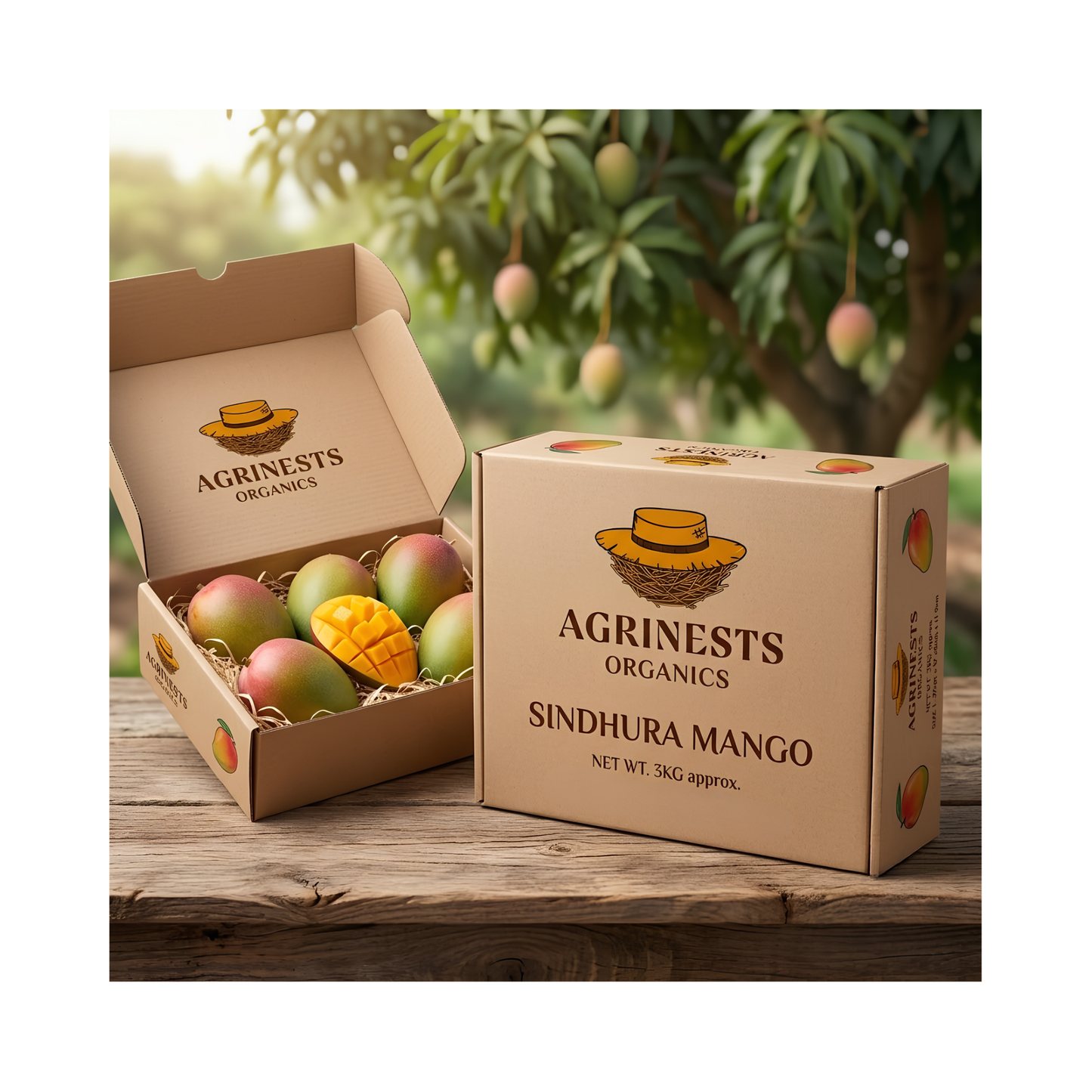 Organic Sindhura Mangoes 3kg(Approx)