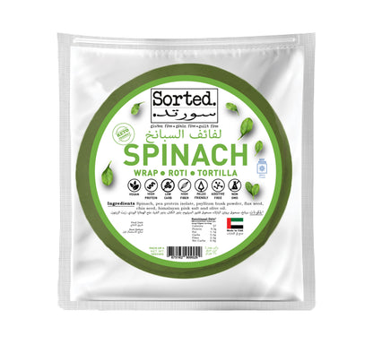 Spinach Wrap with Pea Protein – 9.3gms Protein | Gluten Free | Pack of 4