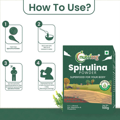 Nutriorg Spirulina Powder 100g