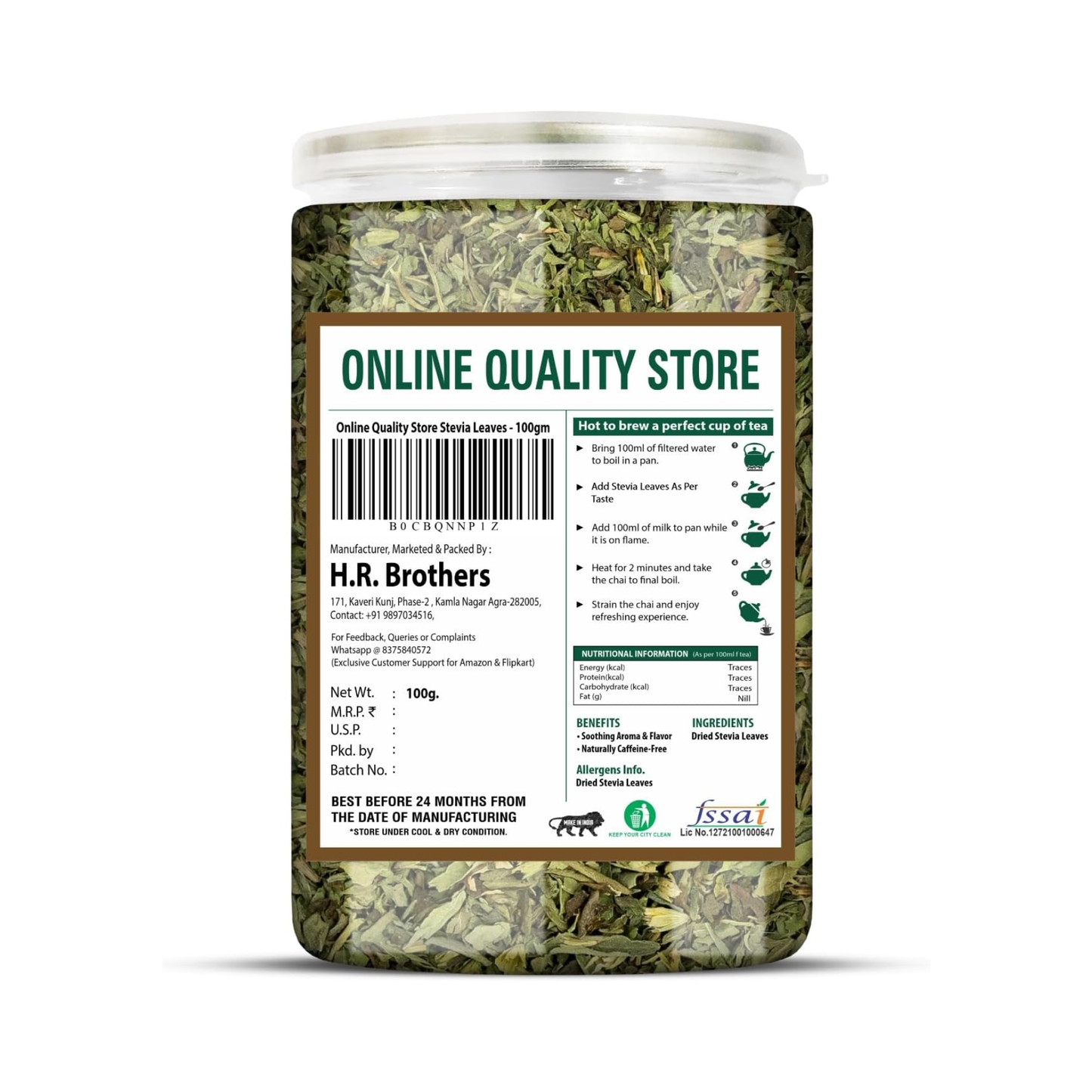 Online Quality Store Stevia 1s-100g