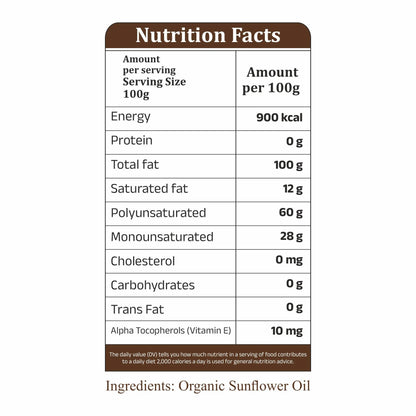 TFO Organic Sunflower Oil 1ltr