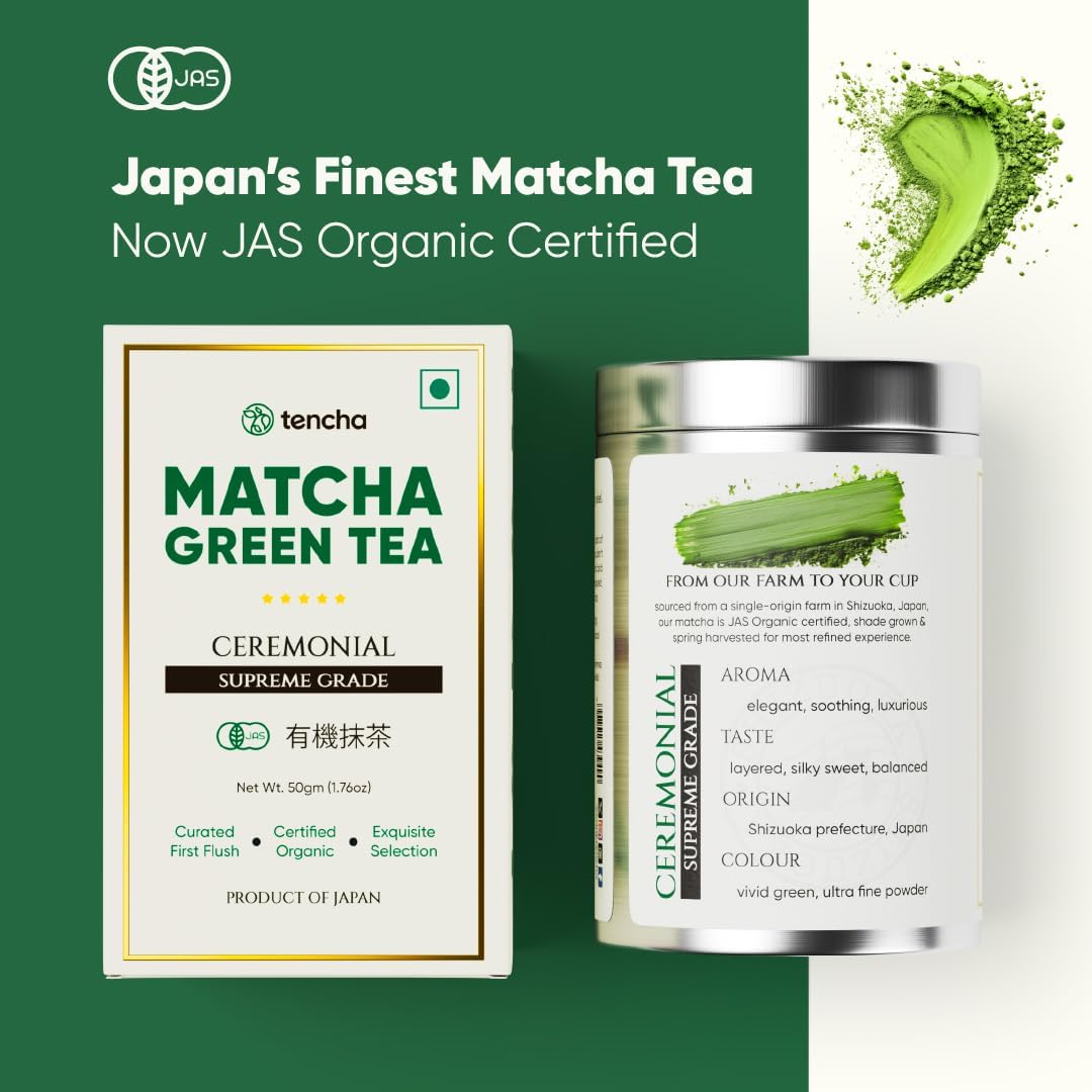 Tencha Ceremonial Supreme Grade Matcha Green Tea Jar 50g