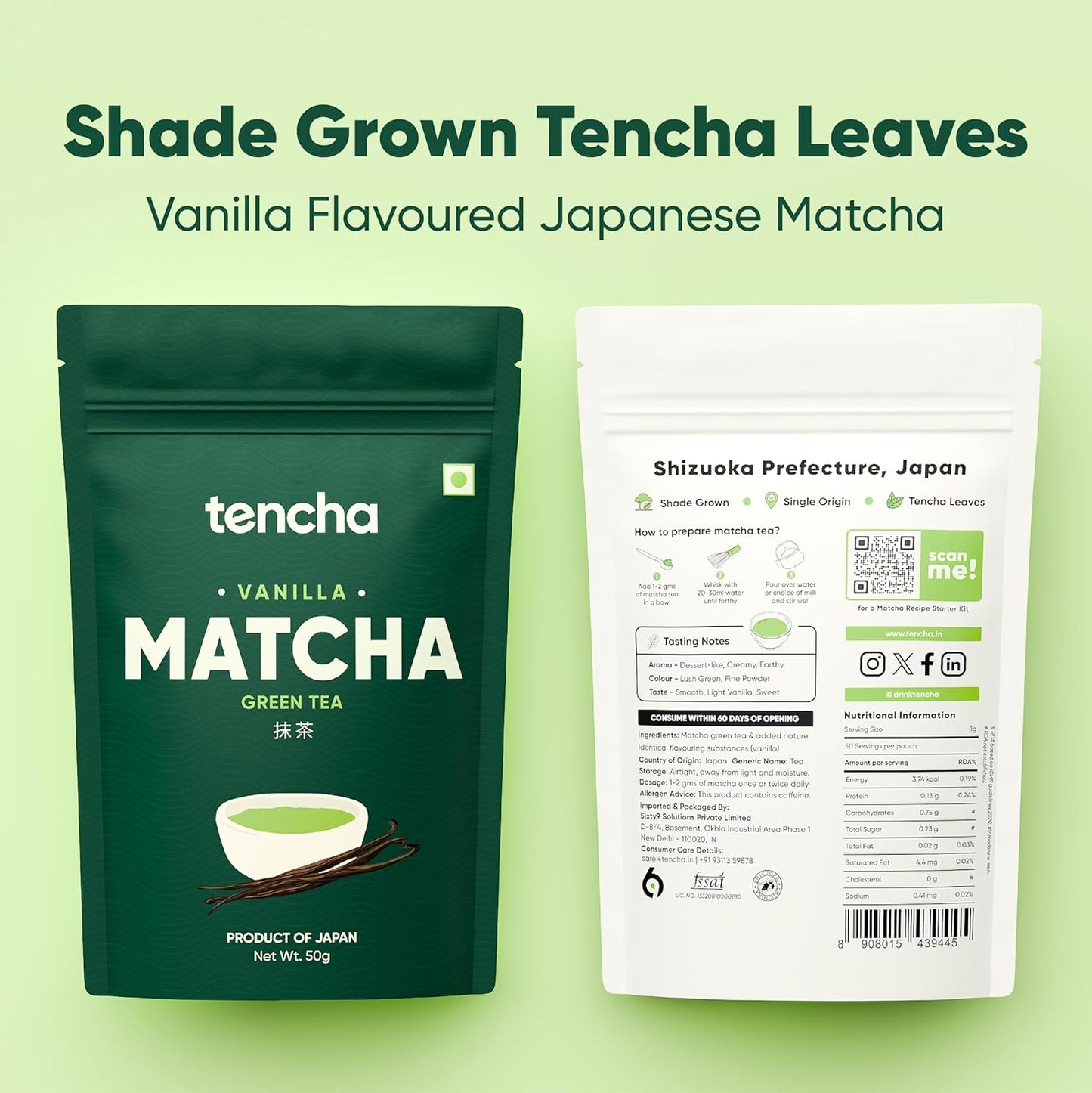 Tencha Vanilla Matcha Green Tea 50g